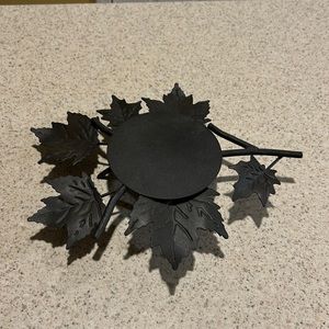 Longaberger wrought iron leaf candle holder.